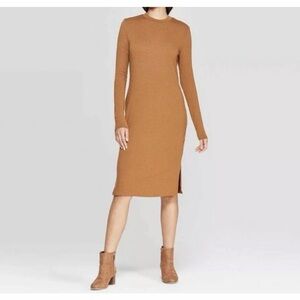 Prologue Warm Brown Long Sleeve Dress